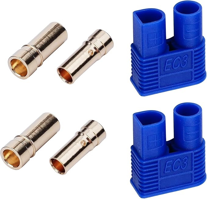 heyiarbeit 2 套 ec5 连接器 5 毫米金色子弹香蕉插头母头 适用于 rc